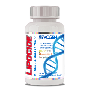 Evogen | Lipocide | Metabolic Accelerator | 60 Capsules | Front Image Bottle