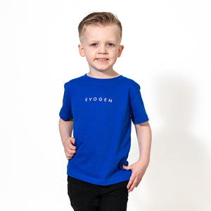 maddox wearing royal blue next-gen junior tee